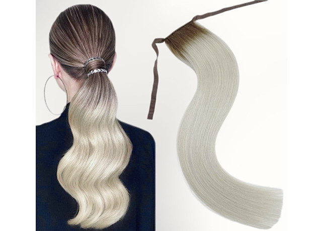 Coada de par Russian Hair Ombre #7/ Silver